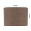 Close-up of the bronze linen fabric texture on the Macy oval lamp shade