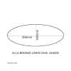 Top view of the Macy Bronze Linen Lamp Shade showing its oval shape