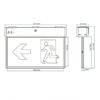 Slimline LED exit light running man sign for commercial stairways and corridors