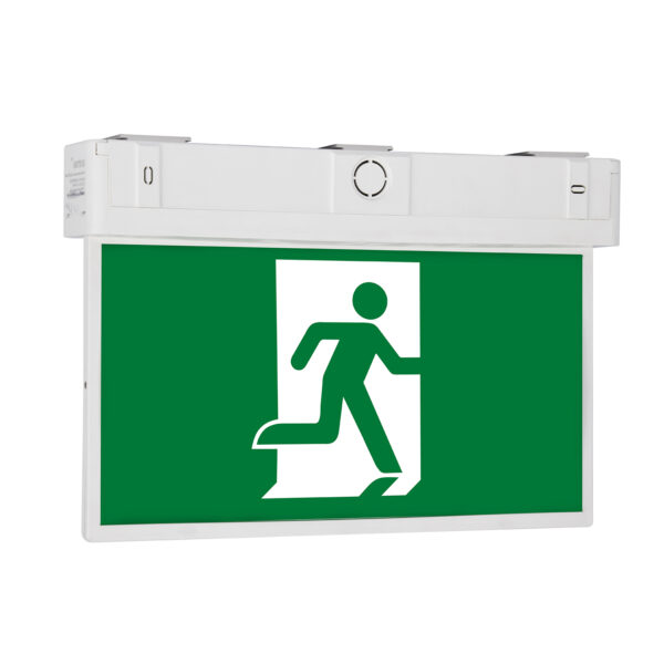 Emergency LED exit light surface mounted design with LiFePO4 battery