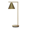 Stylish gold table lamp with USB and wireless charging for bedroom