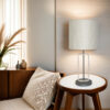 LLT Hamish bedside lamp with vanilla shade and timber base