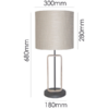 LLT Hamish bedside table lamp with vanilla shade and timber base