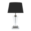 Modern chrome and crystal table lamp for bedroom