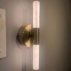 interior wall light with warm 3000K glow and brass finish
