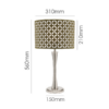 Modern LLT Marilyn Green Lamp with nickel base and geometric design