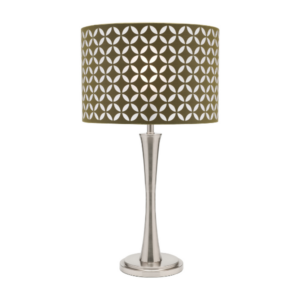 LLT Marilyn Green Table Lamp with brushed nickel base