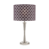 LLT Marilyn Purple Table Lamp with brushed nickel base