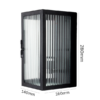 Contemporary black exterior wall light for porches, patios, and entryways