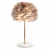 grey feather shade table lamp