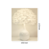 Feather lamp with gloss white touch base for modern interiors