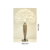 Luxury feather table lamp for bedroom or living space