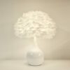 Soft white feather lamp with touch control base