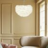 Modern feather pendant lamp for cozy home lighting