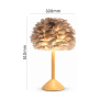 grey feather table lamps bedside