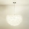 Elegant 45cm white feather ceiling lamp for living room or bedroom