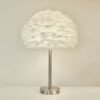Elegant feather table lamp for bedroom or living room