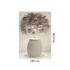 Grey feather shade table lamp for bedroom