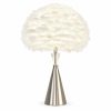 feather table lamp crystal detail