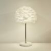 LLT Mac white feather table lamp adds warmth and style