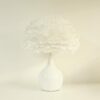 Elegant white feather table lamp with touch function