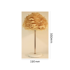 LLT Mac Rose Gold Feather Table Lamp with natural feather shade and marble base