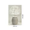 White feather shade table lamp for bedroom