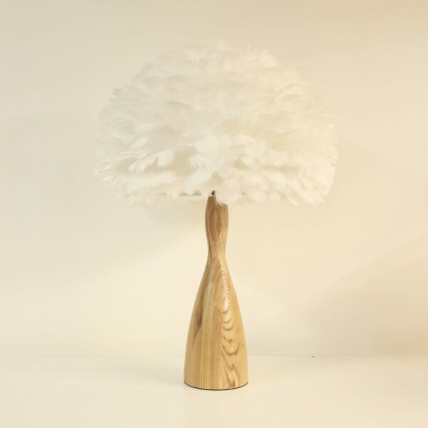 Soft white feather lamp for elegant home lighting