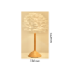 Soft white feather lamp creating warm bedroom light