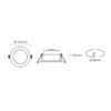 Recessed LED ceiling downlight HARRY 10W with tri colour switching