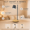 LLT Smart A Grey wireless charging lamp on white background with adjustable head and touch switch