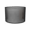 Civic black organza double layer drum shade side profile showing 245mm height and layered fabric construction detail
