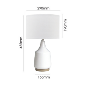 LLT Torquay Mini White Table Lamp