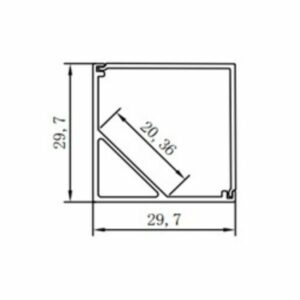 30x30mm Surface Mounted Corner LED Profile (4M)