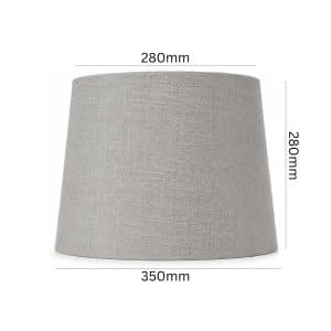 Pioneer Mist Blue Linen Tapered Lamp Shade 35cm against a white background