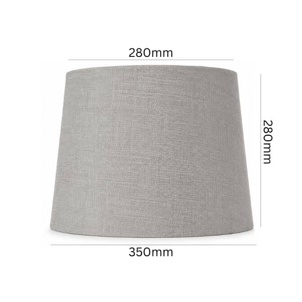 Pioneer Mist Blue Linen Tapered Lamp Shade 35cm against a white background
