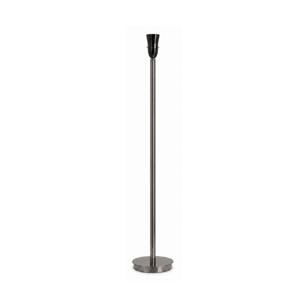 Modern dark metallic floor lamp base compatible with various shades